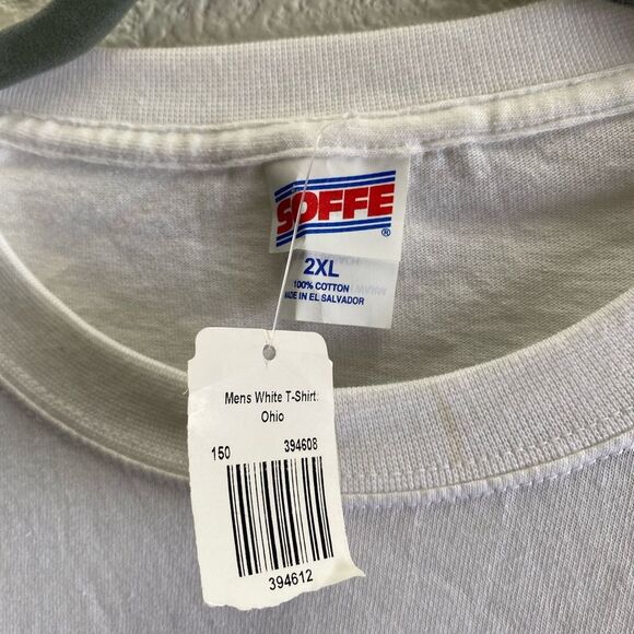 Soffe Property of Ohio Entered 1803 Short Sleeve White T-Shirt 2XL NWT - Picture 2 of 3